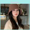 Cappello a Secchiello Monocolore da Donna Invernale Stile Coreano Cappellino Caldo Protezione Solare per Moda Casual