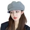 Autumn and Winter New Hat Women's Solid Color Versatile Octagonal Hat Showing Face Small Painter Hat Retro Newsboy Hat Tide