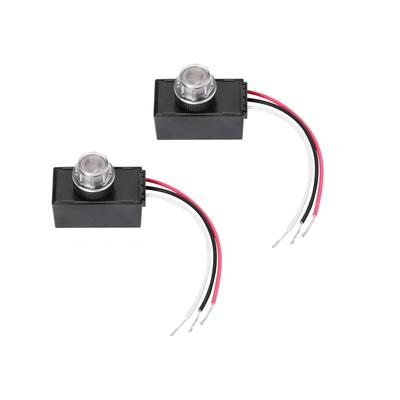 ABGR-Hard-Wired Post Eye Light Control Sensor(2Pcs), Outdoor Waterproof, 100-277V Auto On/Off Dusk-To-Dawn Photocell