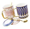 British European Ceramic Couple Water Cup Afternoon Tea Light Luxury Cup Coffee Cup Belt