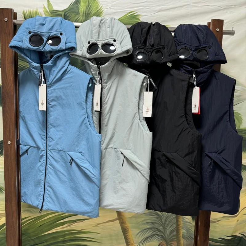 CP Goggle Detachable Hood Sleeveless Cotton Vest Loose Italian Functional Outdoor Jacket