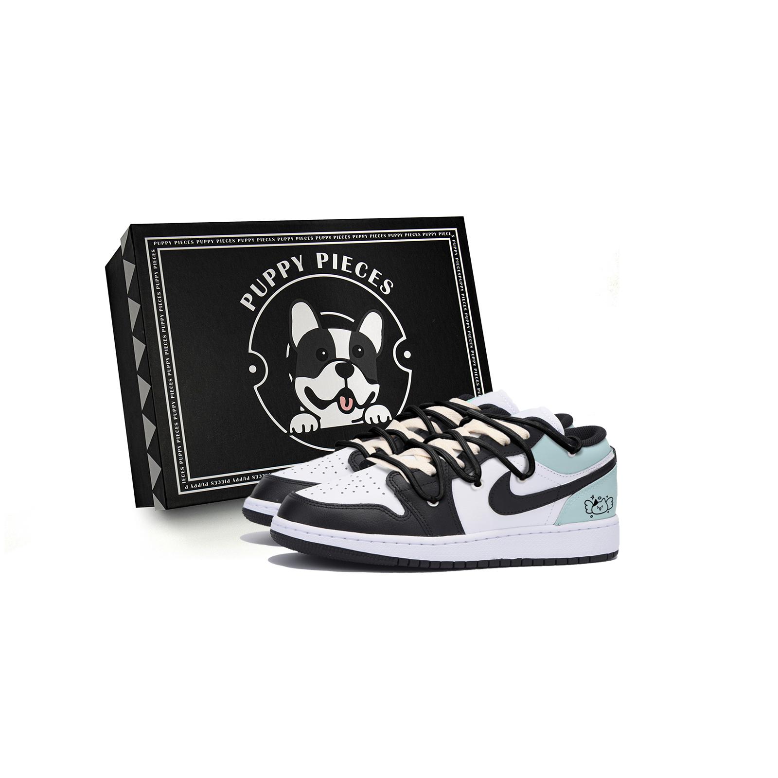 

Jordan Air Jordan 1 Slip Resistant Abrasion Resistant Low top Vintage Basketball Shoes Men s Black Tiffany 553558-131(Team85-S-BOX-A) 43