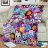 3D Kawaii Gabbys Dollhouse Cartoon Girl Gift Blanket,Soft Throw Blanket for Home Bedroom Bed Sofa Travel Picnic Cover Kids