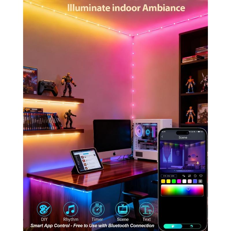 Smart Fairy String Lights DIY Twinkle Lights USB DIY Multicolor App/Remote Control for Bedroom Indoor Party Christmas Tree Decor