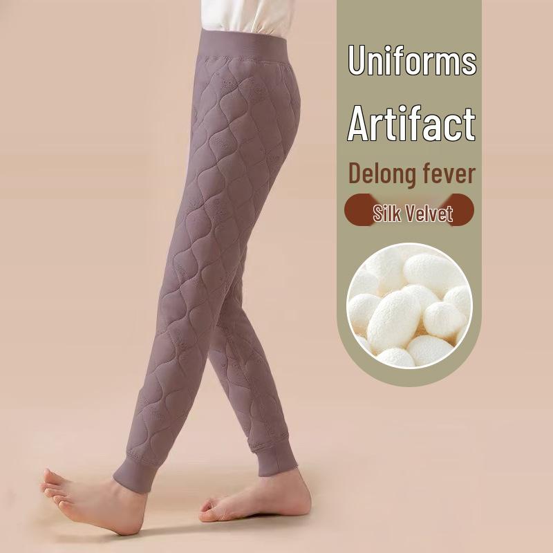 

Детские термохлопковые брюки для школьной формы для мальчиков и девочек - Утепленные для осени и зимы 90# Height: 80-90 cm