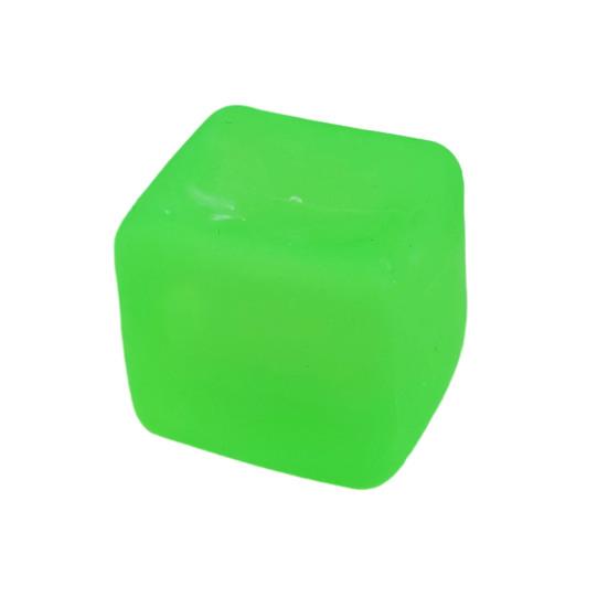 Cube Squeeze Toy Anxiety Relief Stress Toy, Clear Frosted Tool Snowflake Glitter Ice Sensory for Students Workers Shape