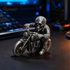3D Printed Resin Model Skull Motorcycle Rider Statue, Cool Gothic Biker Skeleton Halloween Desk Decor Figurine, Motorbike Sculpture Desktop
