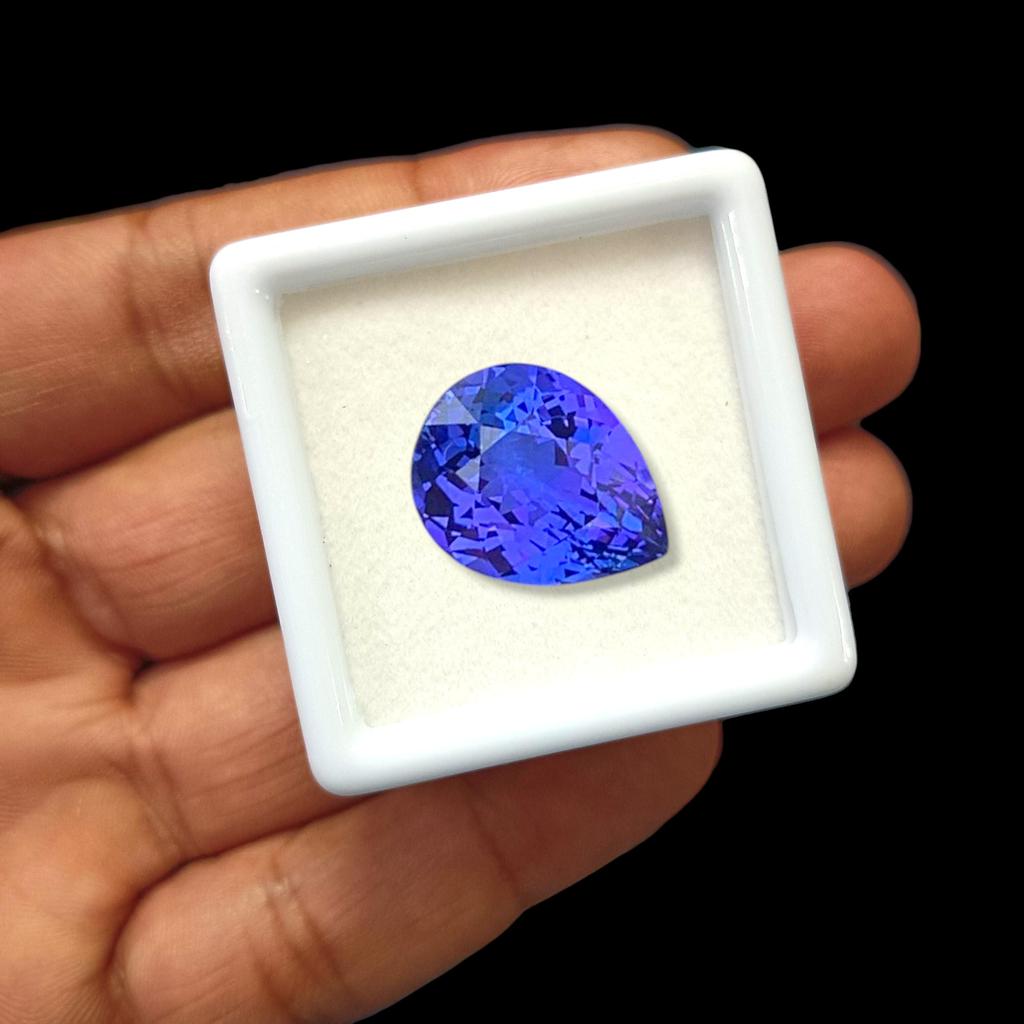 AAA Quality Eye Clean Natural Tanzanite Gemstone: Loose Pear Cut Stone, Healing Gemstone.