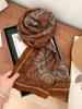 Elegant Luxury Women Silk Scarf Wrap Shawl Retro Print Lady Sunscreen Bandanas Hijab Mujer Boho Scarve Pareo Casual Fashion New