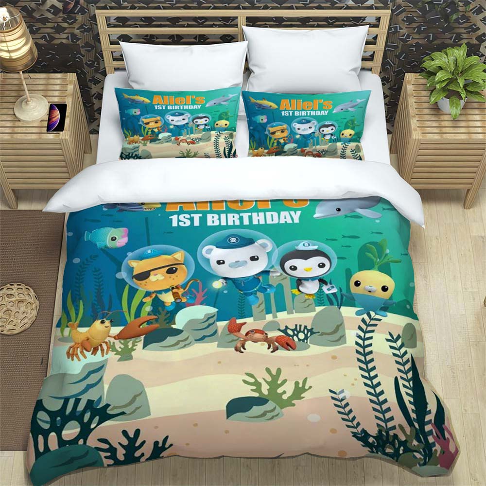 3D Octonauts Bedding Sets, Duvet Covers and Pillowcases, Bedroom Decor, Children's Gifts, Adult Single/double Beds.