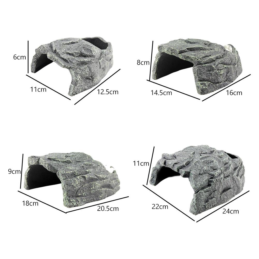 Turtle Hiding House Simulation Cave With Basking Platform For Reptiles Gecko Salamander Frog Safe Durable Anti Bite Decoration