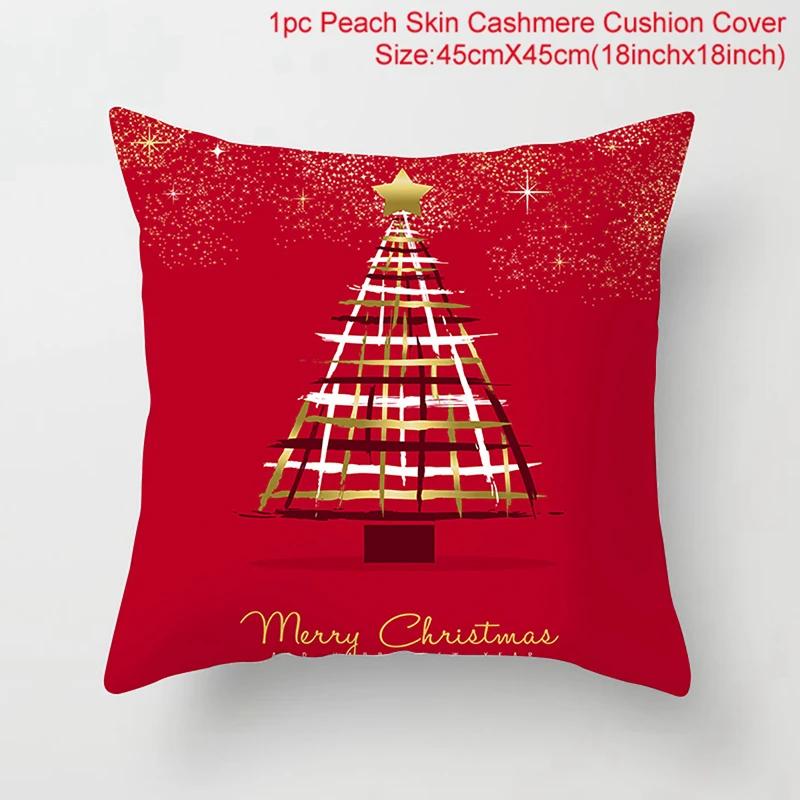 Merry Christmas Cushion Cover Christmas Decorations for Home 2025 Cristmas Ornament Noel Xmas Decor Navidad Happy New Year Gifts