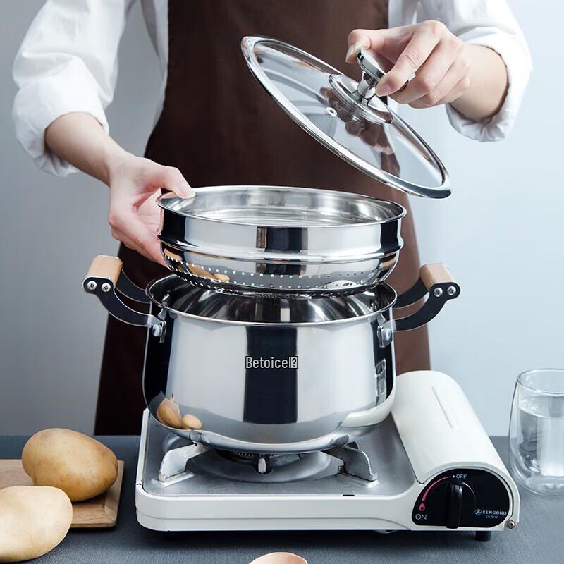 304 Stainless Steel Double-Layer Steaming Soup Pot