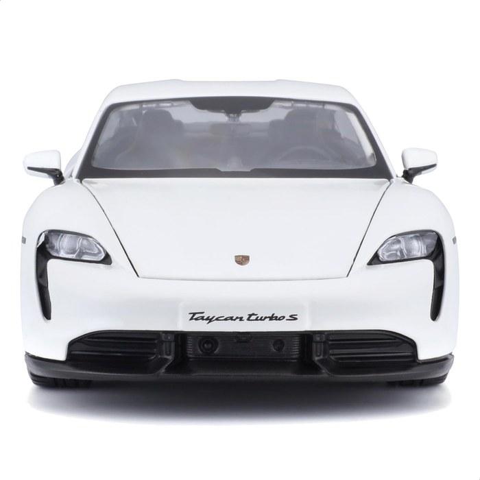 [Bburago] 1/24 Porsche Taycan Turbo S White / Diecast Car, Finished Model 18-21098 WT