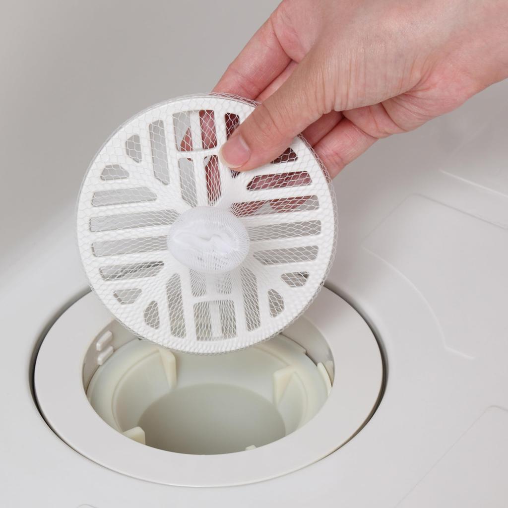 Towa Sangyo Draining Net for Bathtub Debris 34 x 17 Set of 6 (30 Sheets), White, Approx. cm,