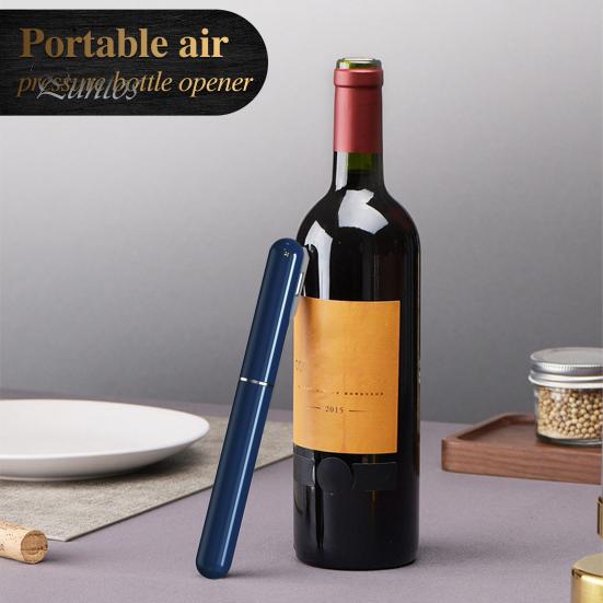 Luftpumpa Vinkorköppnare Korkborttagare Set Bärbar Flasköppnare för Resor Camping Fester Manuell Korkskruv med Folieskärare Luftare Hällpip Vakuum