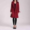 Womens Winter Lapel Double-Breasted SlimLong Trench Coat Overcoat 