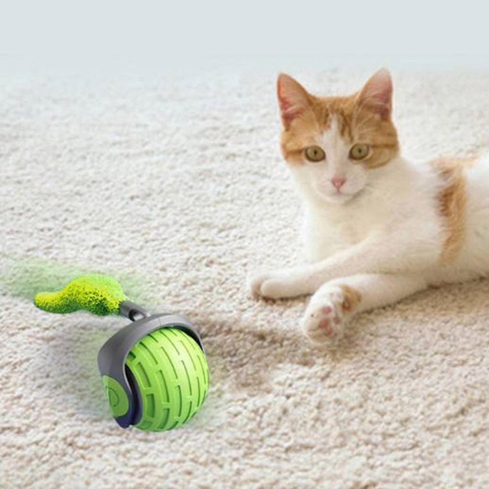 

2 Modes Interactive Cat Toy Ball Safe Auto Electric Rolling Ball Toys Pets красный