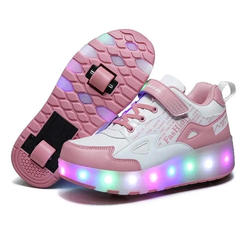 

Four-Wheel Children s For Boys And Girls, Cool Luminous Roller Skates For Adults, Sports And Leisure Shoes 40