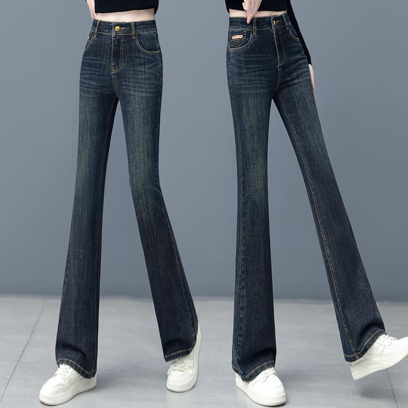 

2025 Autumn/Winter High-Waisted Flare Jeans with Thickened Plus Velvet 26 (S fits 80-95 jin)