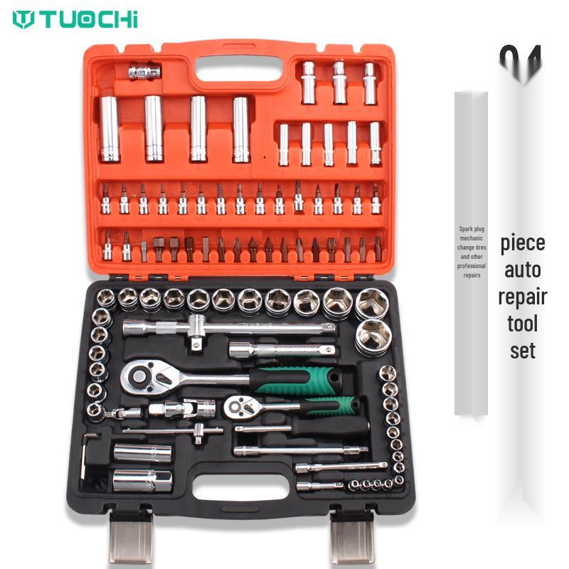 94-Piece Automotive Socket Wrench and Tool Set for Mechanical Repairs
