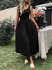 2026 Trendy European & American Women's Sleeveless Square Neck Waist-Cinching Pocket Dress - Casual, Comfortable & Slimming