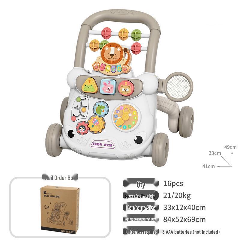 

Интерактивная игрушка-ходунки для малышей с музыкой, защита от опрокидывания, для возраста 6-18 месяцев