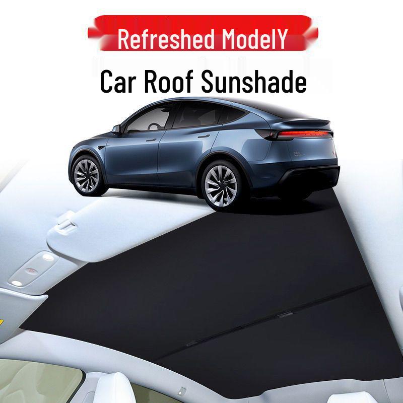 Tesla Model 3/Y Ice Crystal Sunroof Sunshade - Heat Insulation & Folding Protection