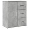 VidaXL Buffet, Sideboard, Storage Cabinet, Living Room Organizer, Interior, Modern, Concrete Grey 840474