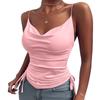 European And American Summer Women'S Top Tight Drawstring Sexy V-Neck Sling Vest European And American Style