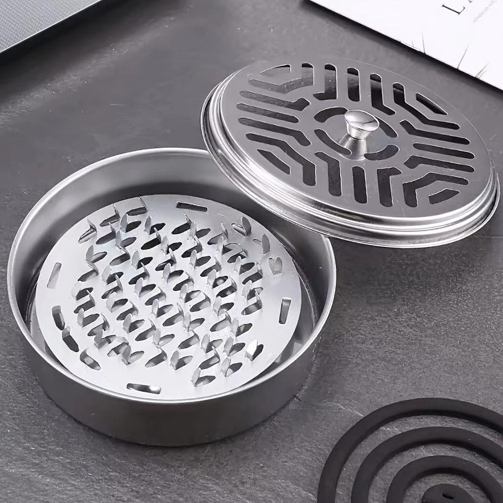Stainless Steel Mosquito Coil Tray Anti-scalding Mosquito Coil Box Safe Aromatherapy Tray Camping