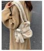 2025 Autumn/Winter Plush Bow Shoulder Bag - Sweet, Versatile, Multi-color Handbag