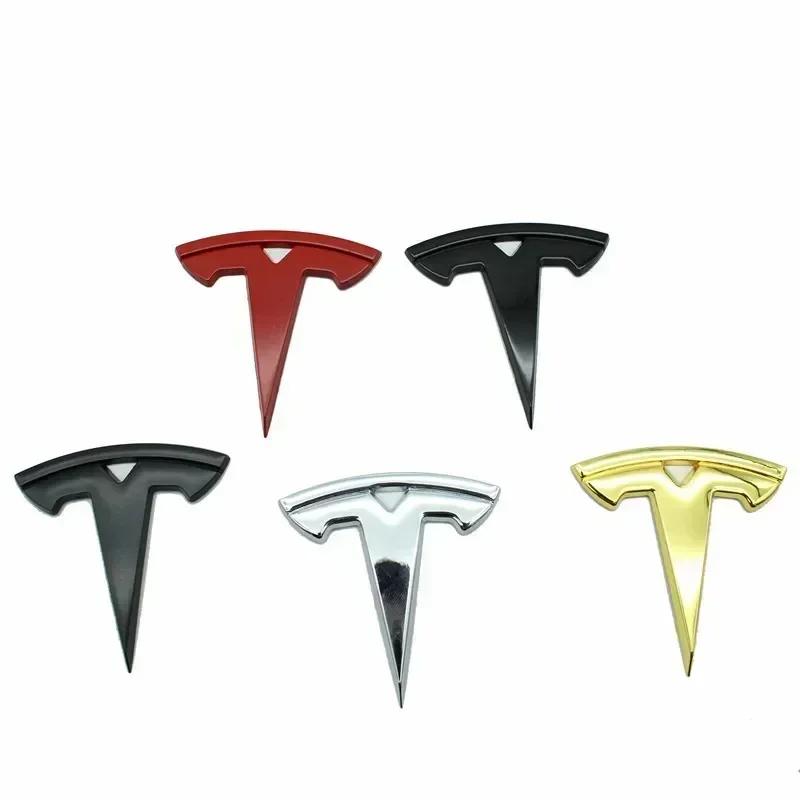 BFNWZ1 For Tesla Model 3 ModelS X ModelY 5.5x5.5cm Car Steering Wheel Overlay Sticker Metal Interior Refitting Decals Accessories