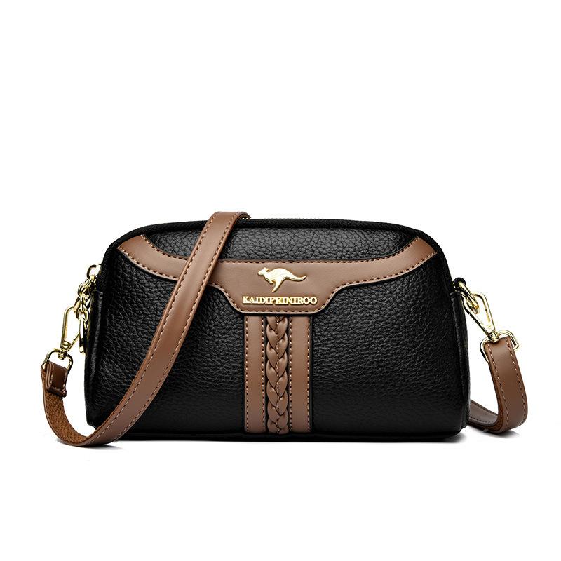 

Высококлассная и элегантная женская сумка, модная сумка для мамы большой вместимости, повседневная одноплечевая сумка кроссбоди чёрный