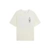 Li-Ning Summer Party Twisted Letter Print Crew Neck Loose Short Sleeve T-Shirt Unisex Tops Off-White AHSSB09-2