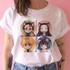 2023 New Women T-Shirt Kimetsu No Yaiba Demon Slayer Top Female T Shirt Harajuku Streetwear O-Neck Casual Ladies Tees Clothing