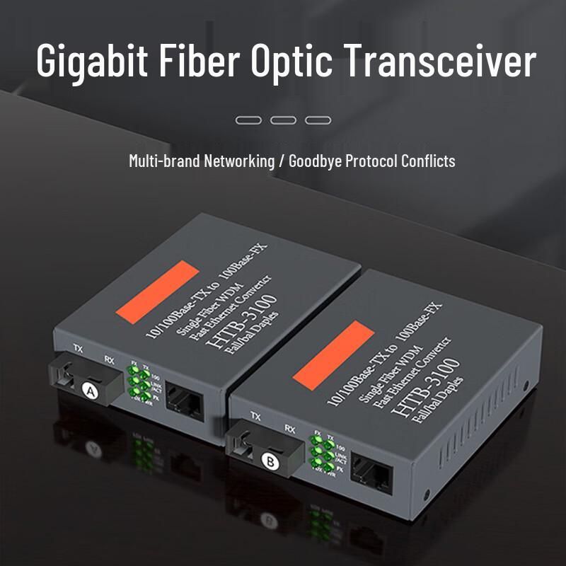 Gigabit Fiber Optic Transceiver Pair