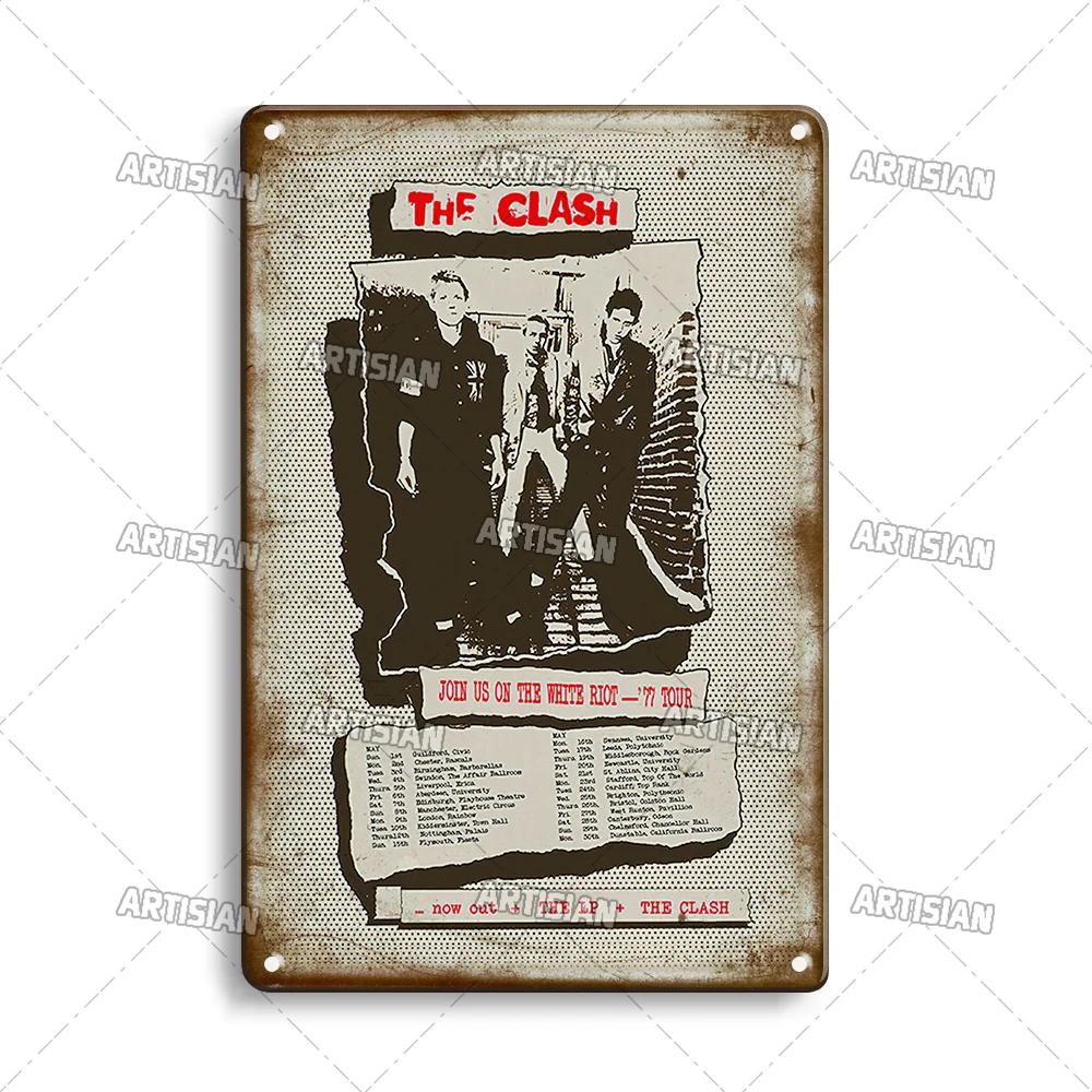 ARTISIAN Classic Rock Music Metal Tin Sign Home Bar Wall Decorative Weathered Metal Plaque Cafe Metal Sign Art Industrial Decor