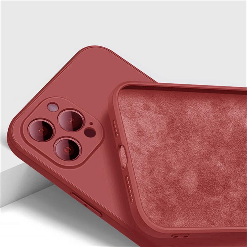 Soft Square Liquid Silicone Phone Case For iPhone 15 Pro Max Plus 15Pro 15Plus 15Pro Max Shockproof TPU Full Back Cover Shell