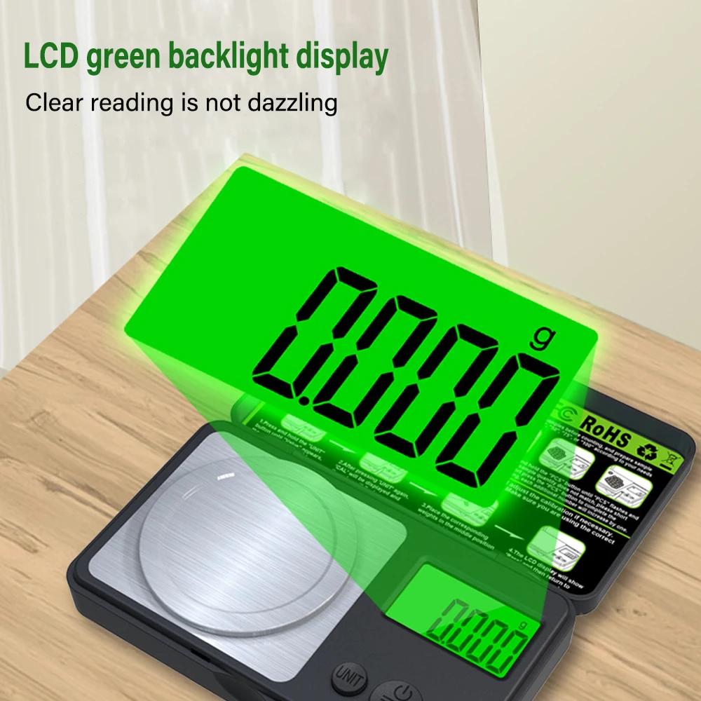 Balance Numérique Mini Haute Précision 0,001g Balance Milligrammes Bijoux Balance de Cuisine Portable pour la Cuisson 50/100g Balance Milligrammes Balance à Affichage Électronique