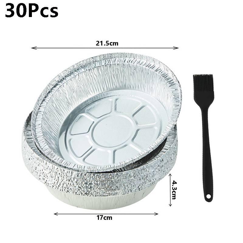 Disposable Circular Oil Proof Aluminum Foil Baking Tray Air Fryer Paper Non Stick Steaming Basket Kitchen Tool Barbecue Drip Pan
