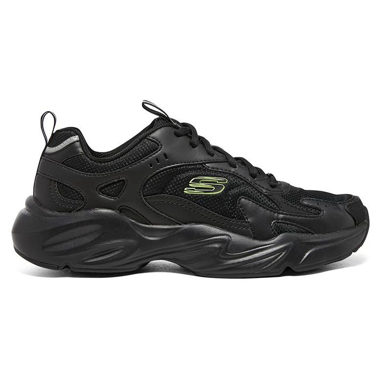 Skechers Stamina Airy DLites Comfortable Versatile Fashion Durable Shock Absorbing Breathable Low Top Dad Shoes Men Sneakers Black 894270-BBK