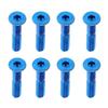 8pcs Carbon Steel Replace Skateboard Truck Hardware Set Longboard Screw Bolt , Blue