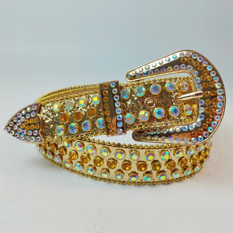 Adult Shinning Waist Belt Luxurious Pin Buckle Waist Belt Adjustable Length Y2K Rhinestone Waist Belt for Nightclub