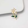 Internet Celebrity Daisy Flower Brooch Pink White Green Leaf Daisy Daisy Pin Femininity Suit Corsage
