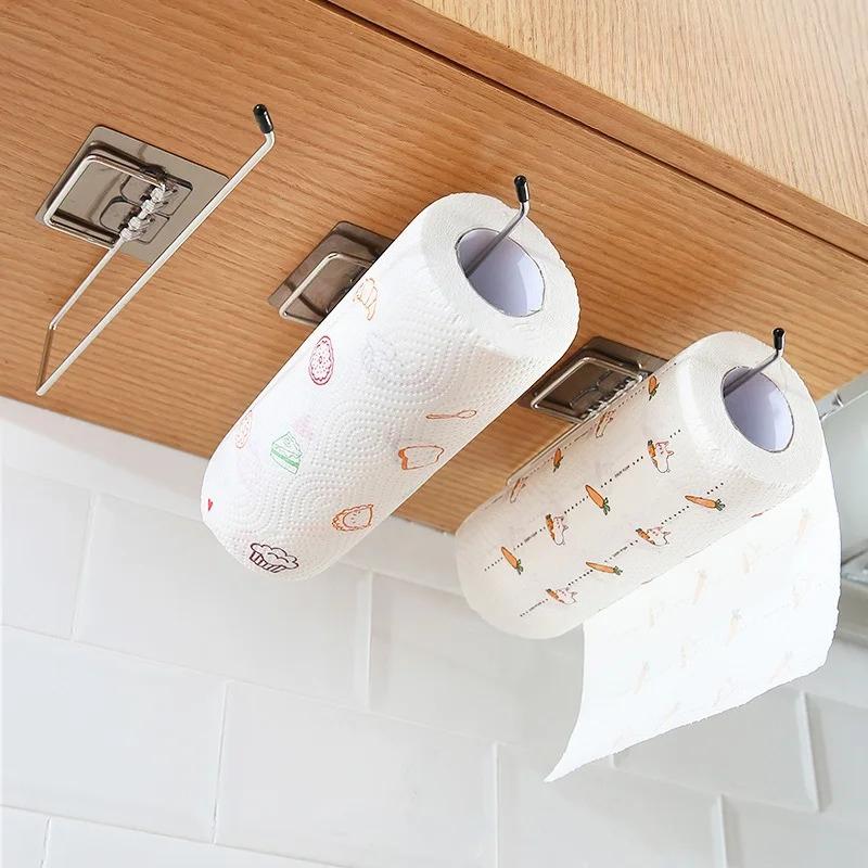 1/5/10PCS Hanging Toilet Paper Holder Roll Paper Holder Bathroom Towel Rack Stand Kitchen Stand Paper Rack Home Storage Racks