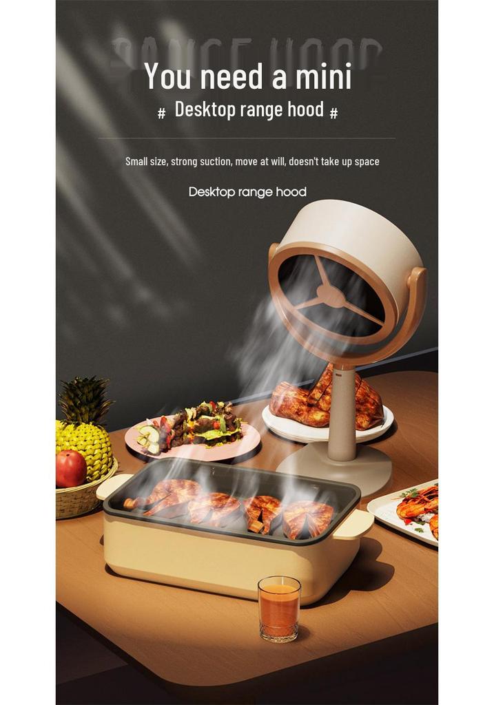 Mini Home Smoke Extractor: Desktop Barbecue & Hot Pot Oil Fume Filter