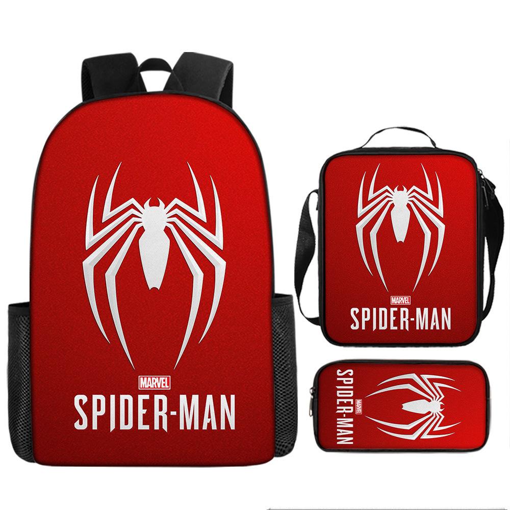 Spider-Man Cartoon Backpack Parallel World Student Cartoon Backpack Children'S School Bag Pencil Case