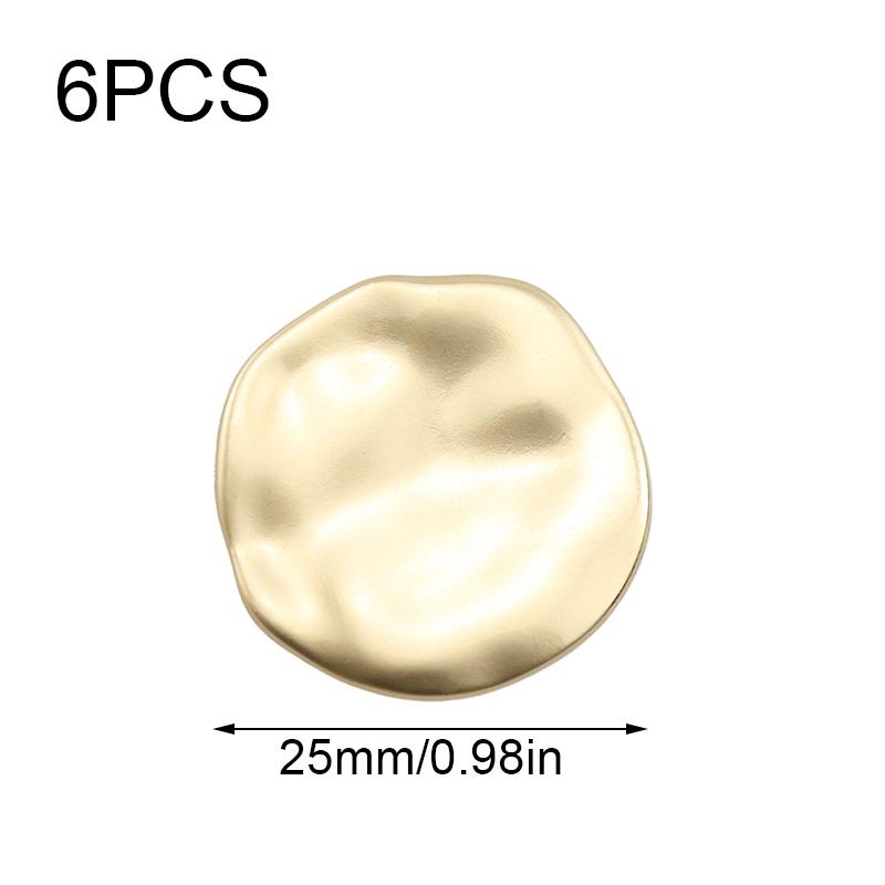 

6 шт. Сплав Пуговицы для Тренча Женские Гальванизированные Пуговицы Неправильные Пуговицы Ручной Работы Пальто Металлические Разных Размеров 6Pcs