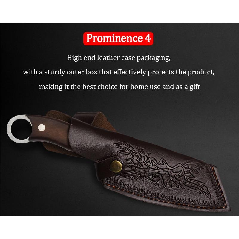 Mongolian Hand Meat Knife Small Chef Knife Eating Lamb Chops Special Knife Stainless Steel Household Fruit Knife